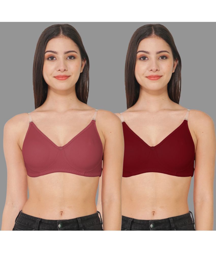     			Madam - Multicolor Cotton Blend Lightly Padded Women's Everyday Bra ( Pack of 2 )