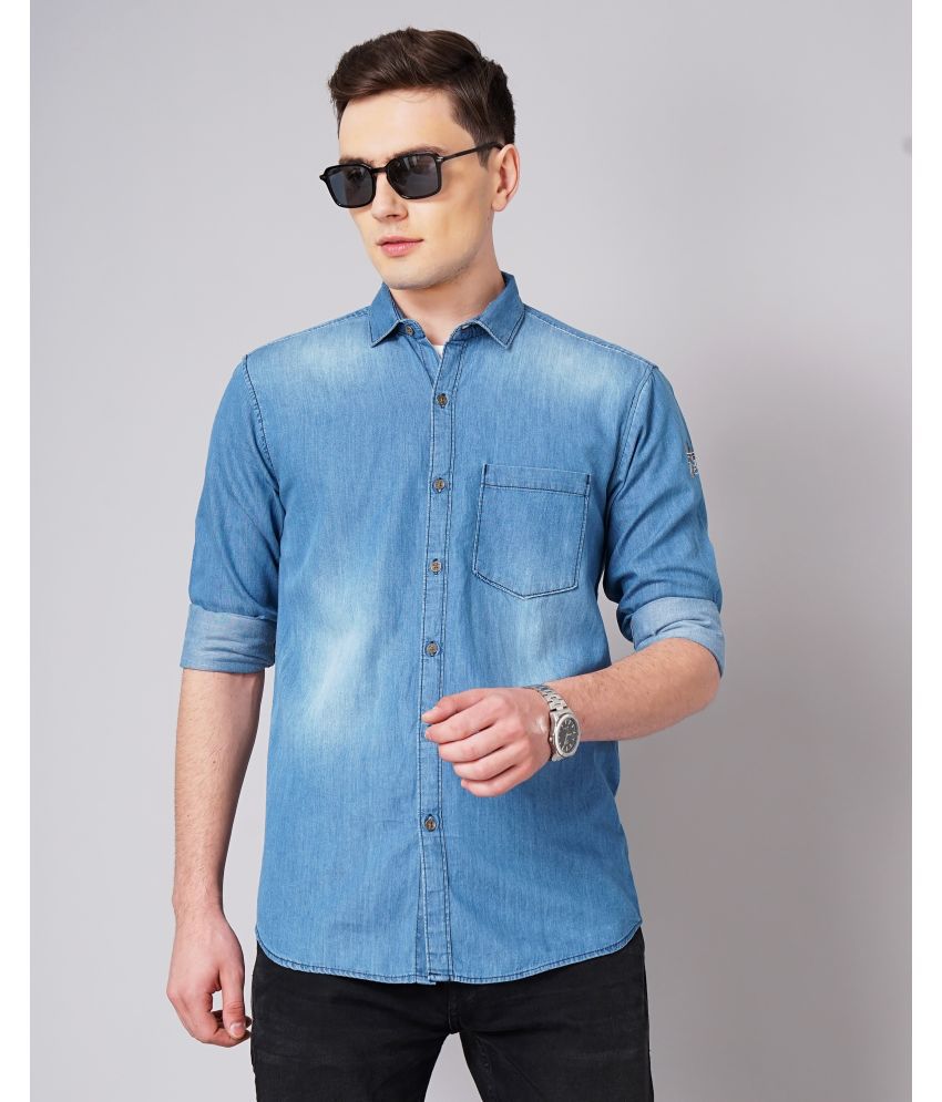     			Paul Street - Light Blue Denim Slim Fit Men's Casual Shirt ( Pack of 1 )