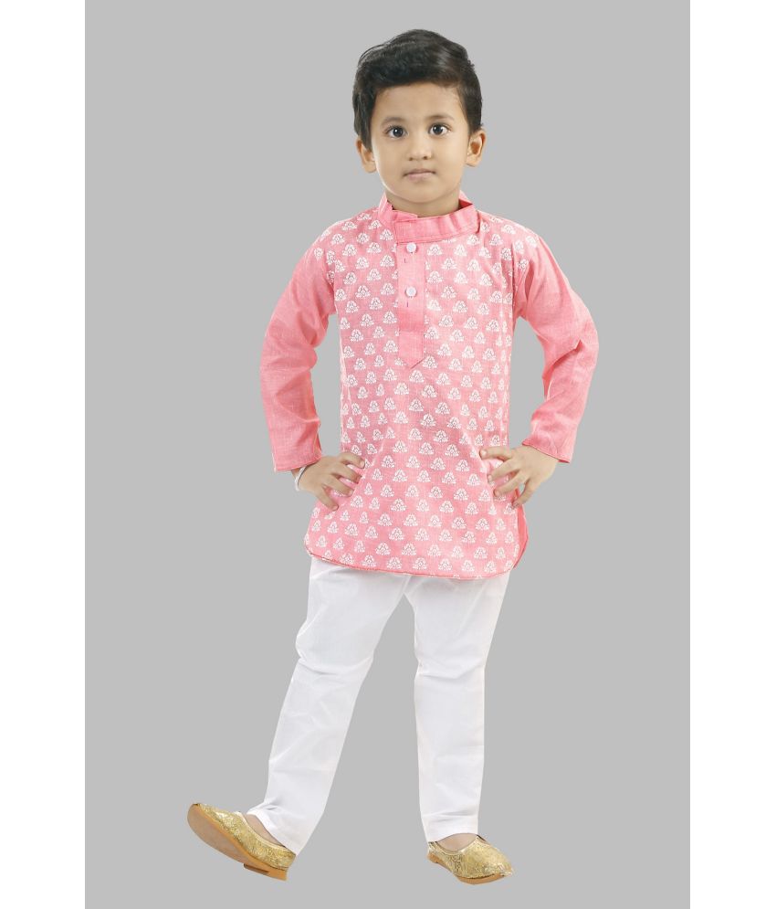     			CHEAP AND BEST - Multicolor Cotton Blend Boys Kurta With Churidar ( Pack of 1 )