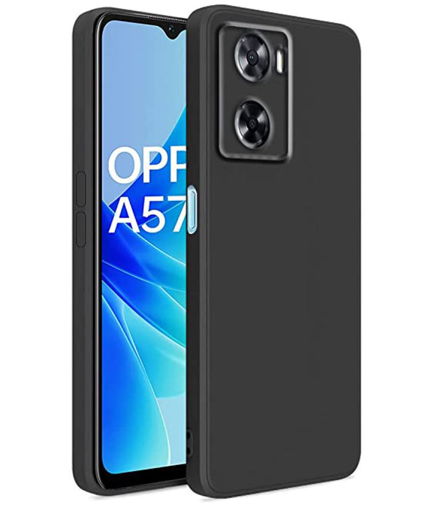     			Kosher Traders - Black Cloth Plain Cases Compatible For Oppo A57 ( Pack of 1 )