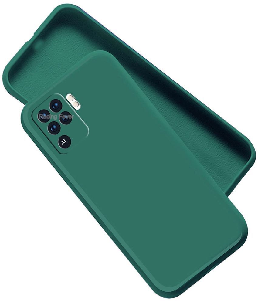     			Kosher Traders - Green Cloth Plain Cases Compatible For Oppo F19 Pro Plus ( Pack of 1 )