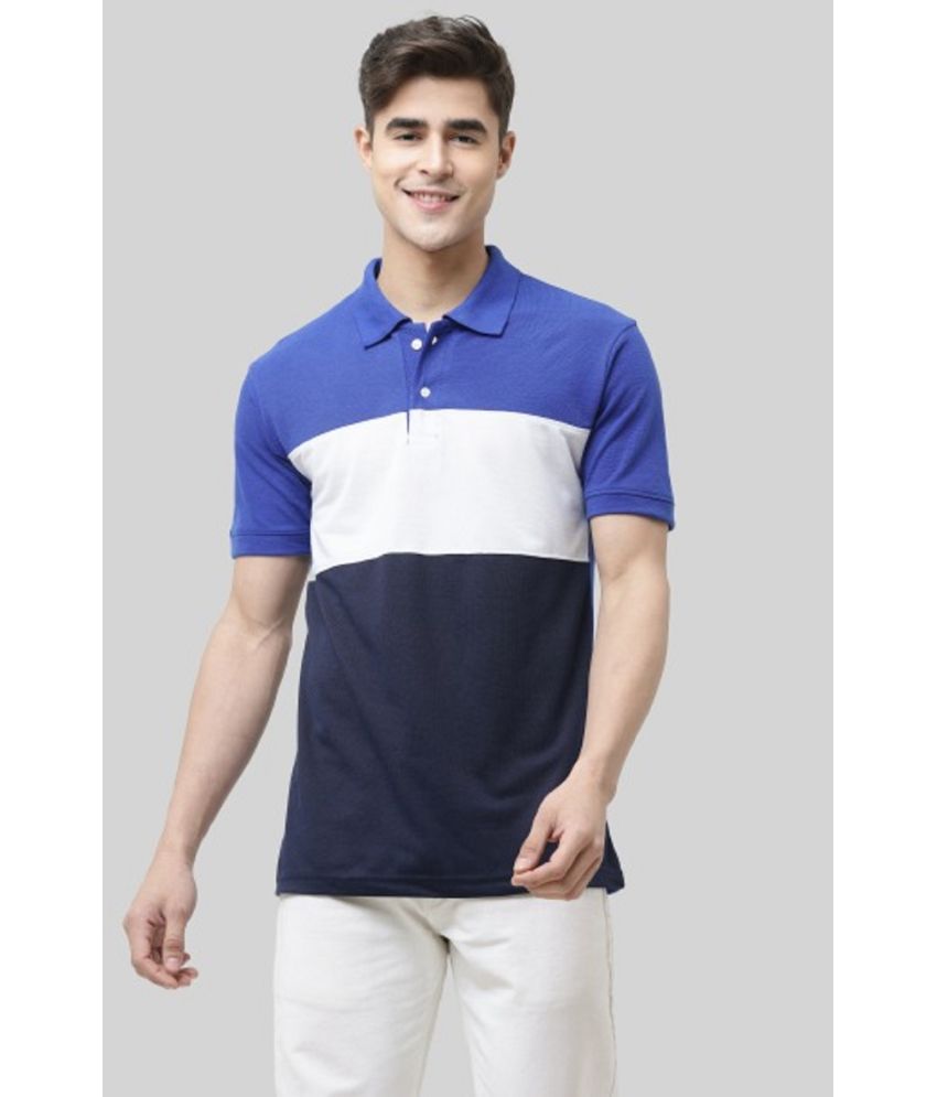     			Leotude - Blue Cotton Blend Regular Fit Men's Polo T Shirt ( Pack of 1 )
