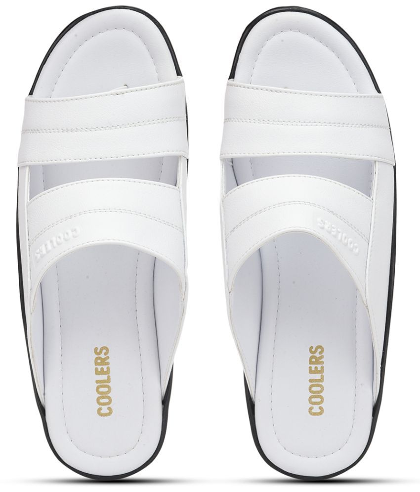     			Liberty - White Men's Leather Slipper