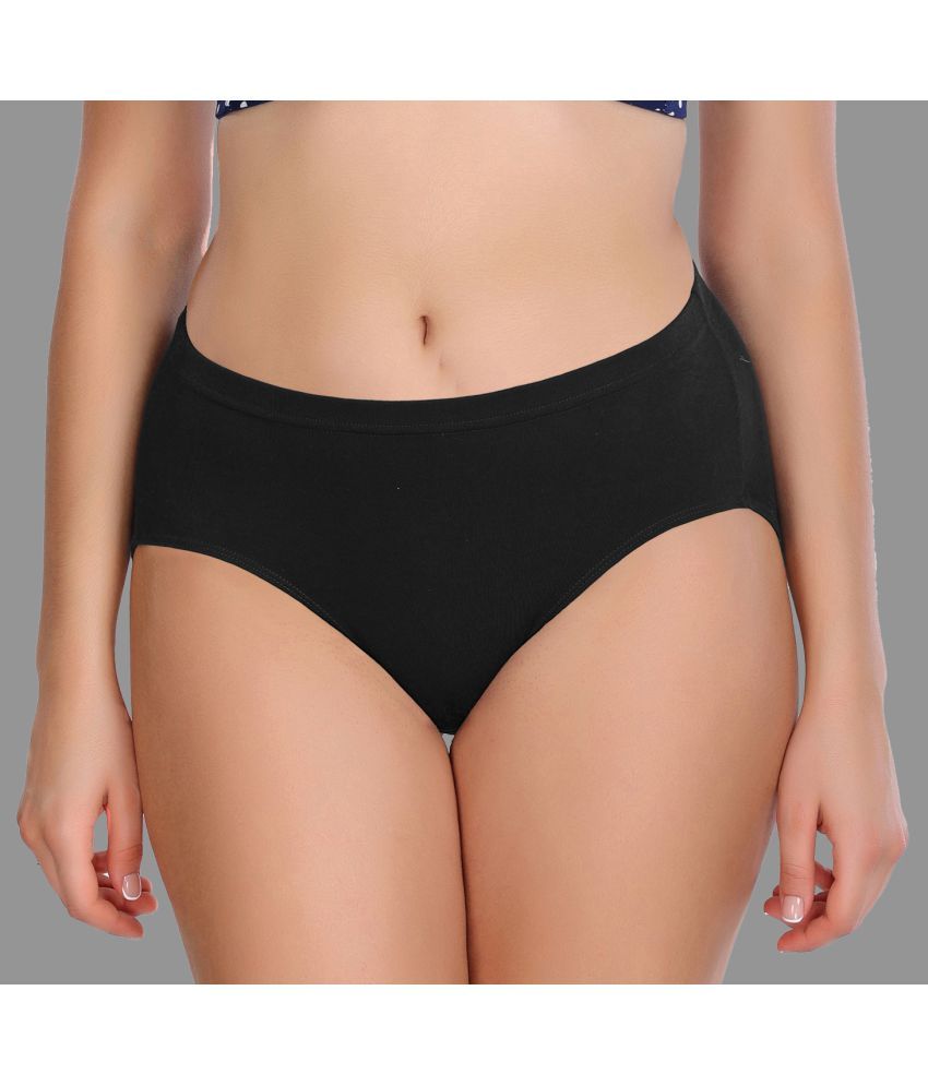     			Madam - Black Modal Solid Women's Briefs ( Pack of 1 )