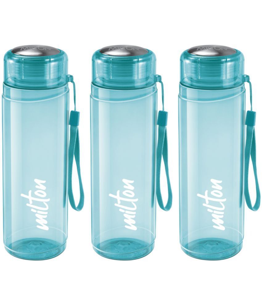     			Milton Hector 1000 Pet Water Bottle Set of 3, 1000 ml Each, Blue | Recyclable | Reusable | BPA Free | Food Grade | Leak Proof | Gym | Office | Home | Kitchen | Treking | Travel | Hiking