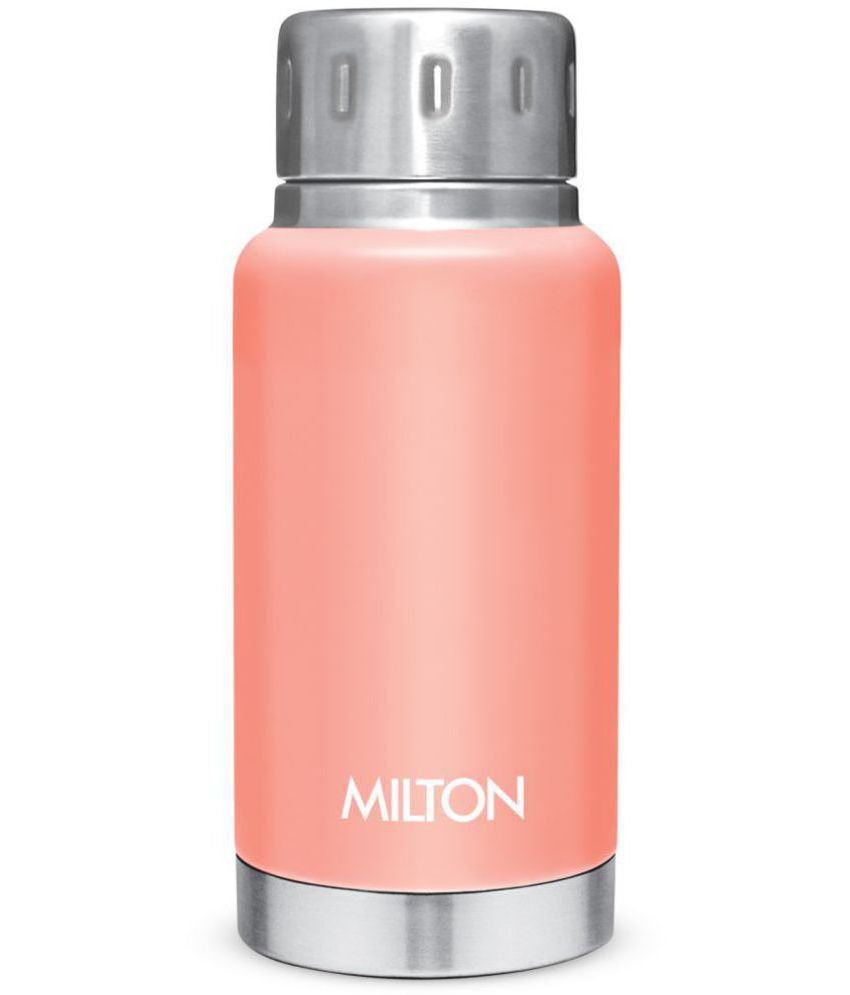     			Milton Elfin 160 Thermosteel Hot and Cold Water Bottle, 160 ml, Peach