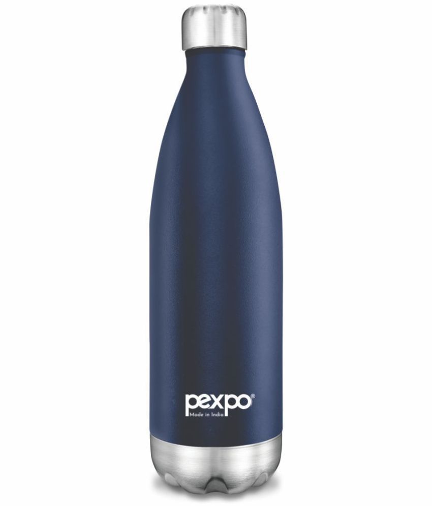     			Pexpo 1000ml 24 Hrs Hot and Cold ISI Certified Flask, Electro Vacuum insulated Bottle (Pack of 1, Denim Blue)