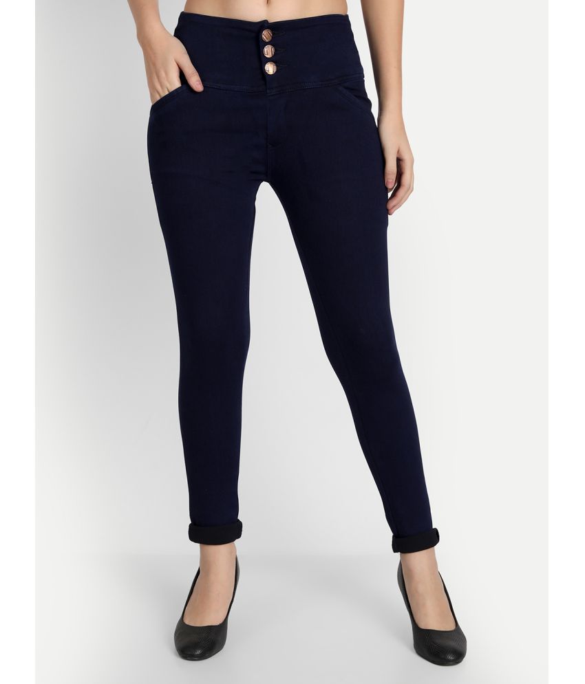     			AngelFab - Navy Blue Denim Skinny Fit Women's Jeans ( Pack of 1 )