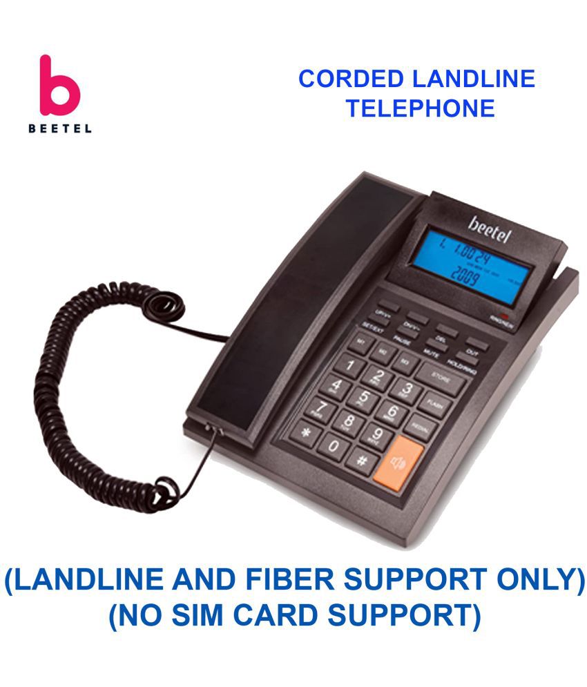     			Beetel M64 Corded Landline Phone ( Black )