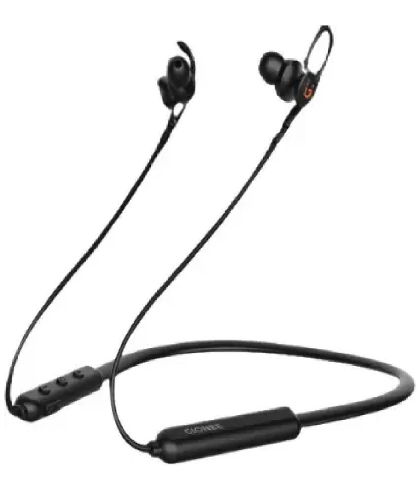 Gionee EBT4W In Ear Bluetooth Neckband 12 Hours Playback IPX5(Splash & Sweat Proof) Powerfull bass -Bluetooth V 5.0 Black