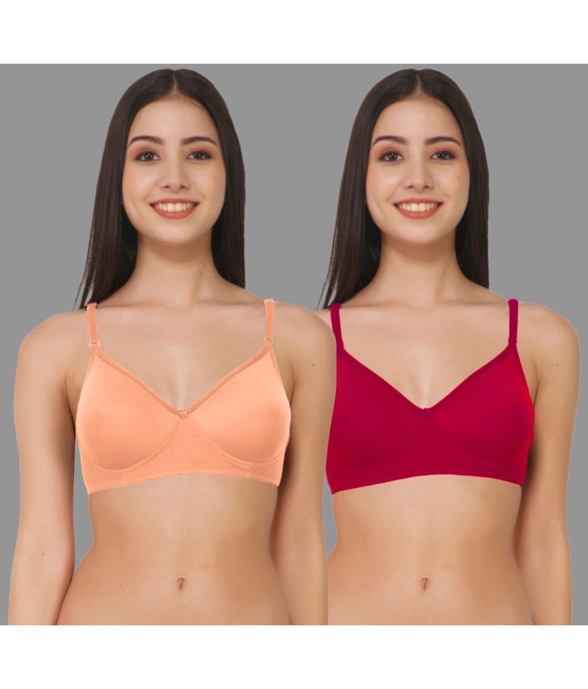     			Madam Pack of 2 Cotton Lightly Padded Women's Everyday Bra ( Multicolor )