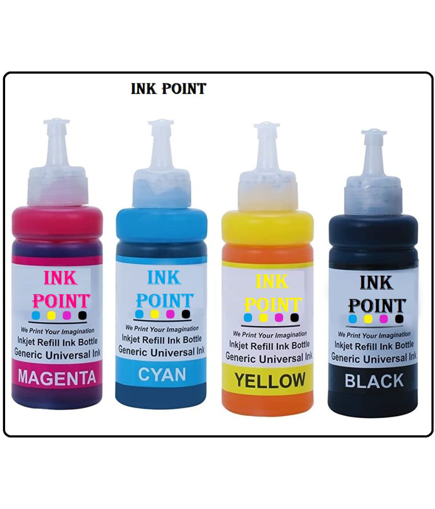     			INK POINT Multicolor Four bottles Refill Kit for E_pson T664 L100 , L110 , L130 , L200 , L210 , L220 , L300 , L385 Printer Cartridge Refill Ink