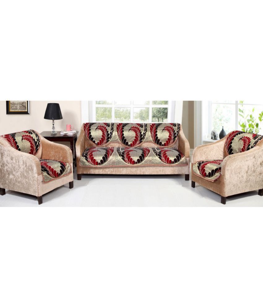     			N2C Home - 5 Seater Poly Cotton Sofa Cover Set ( Pack of 6 )