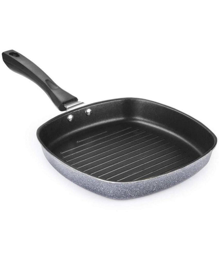     			QwalityJ - Aluminium Non-Stick Grill Pan ml ( Pack of 1 )