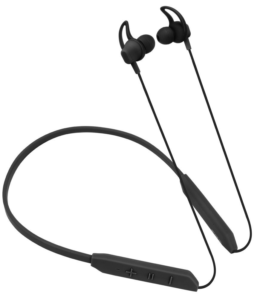 hitage NBT-3286 Neckband In Ear Bluetooth Neckband 21 Hours Playback IPX6(Water Resistant) Fast charging -Bluetooth V 5.0 Black