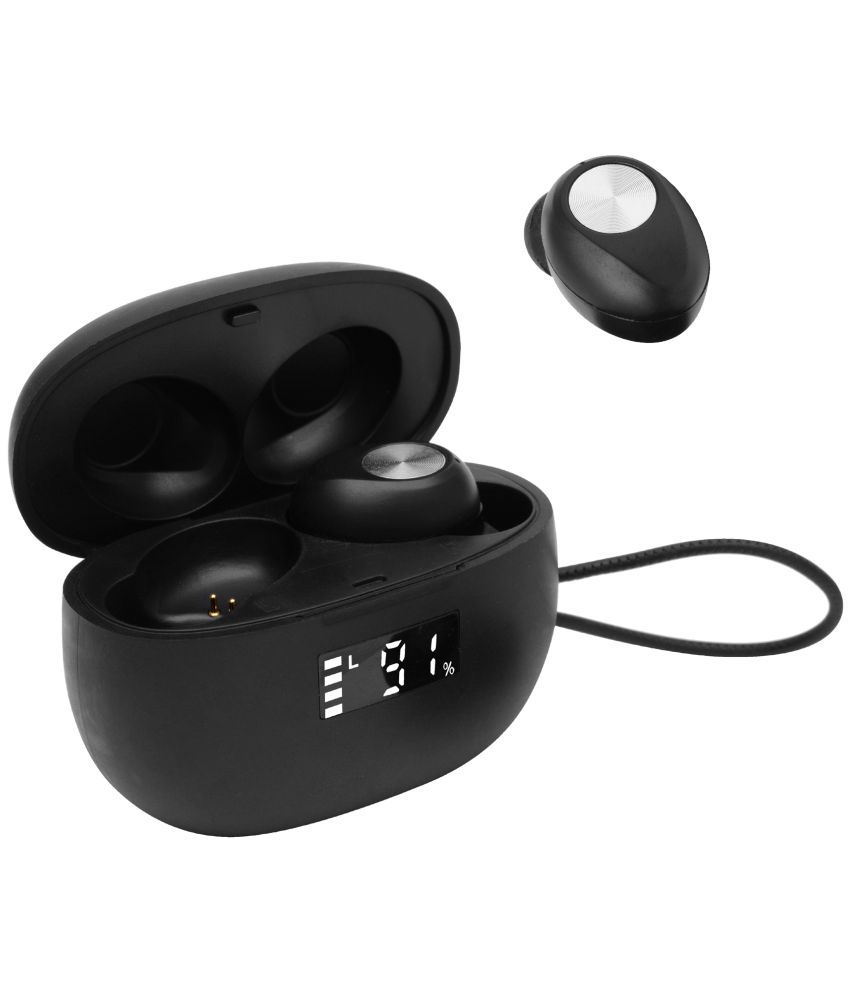 hitage TWS-93 V5.1 Eabuds On Ear True Wireless (TWS) 20 Hours Playback IPX4(Splash & Sweat Proof) Magnetic earpeice -Bluetooth V 5.1 Black