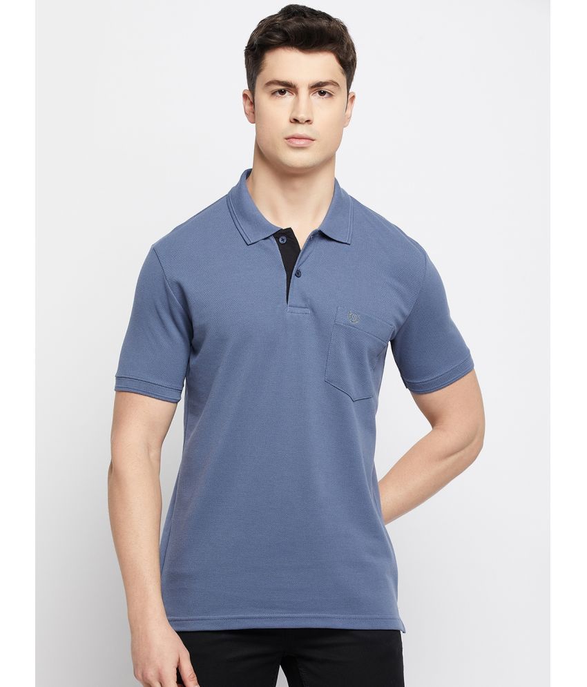     			Duke - Blue Cotton Blend Regular Fit Men's Polo T Shirt ( Pack of 1 )