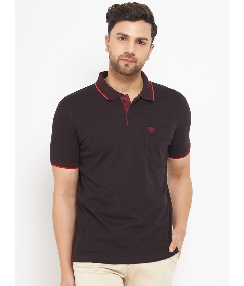     			Duke - Brown Cotton Blend Regular Fit Men's Polo T Shirt ( Pack of 1 )