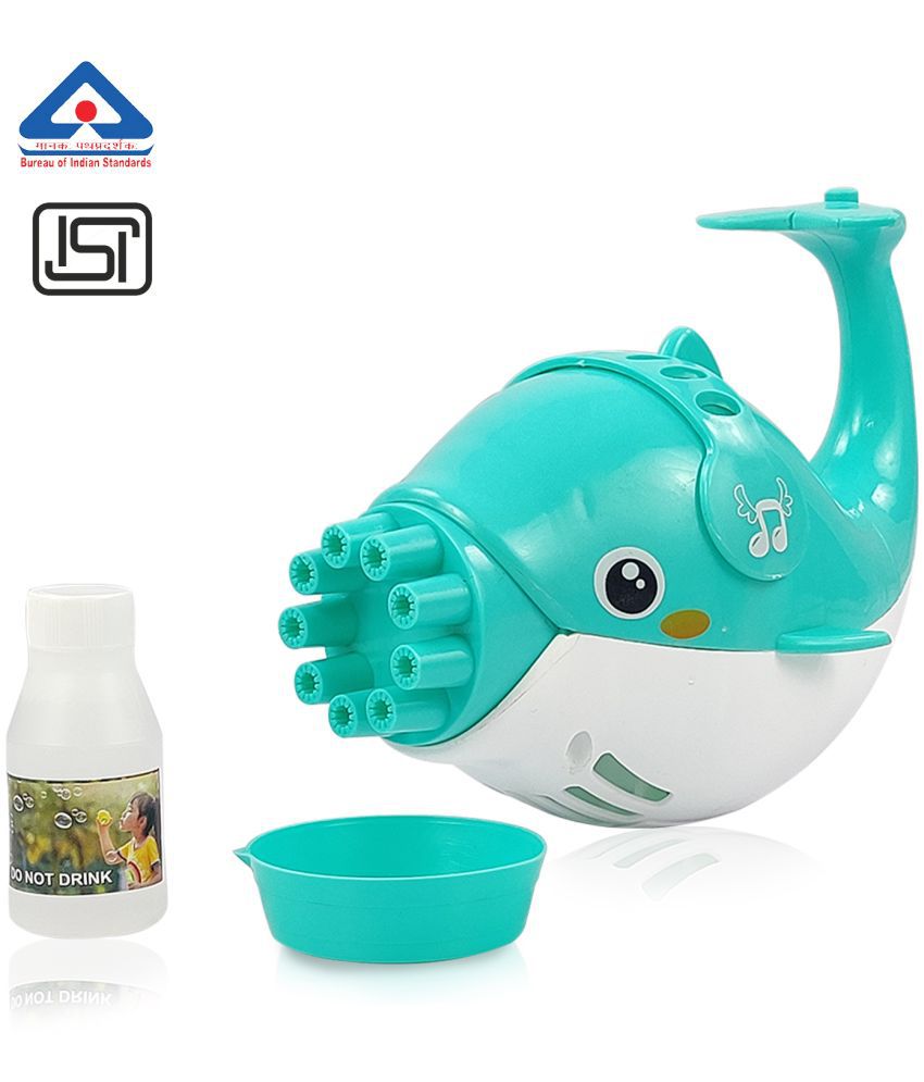     			NHR Bubble Gun Blower for Kids, Dolphin Electric Bubble Maker, Bubble Machine Cute Toy with Refill Bubble Solution Automatic Bubble Maker for Toddlers Boys,Girls,Outdoor , Green