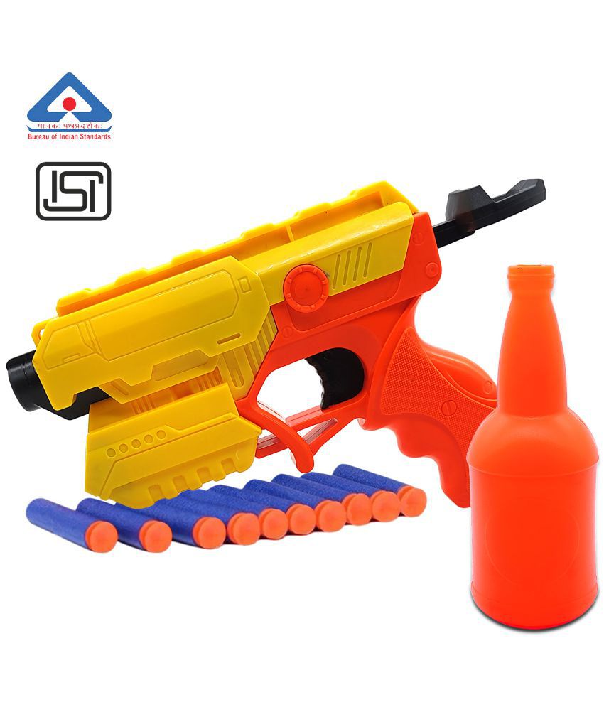     			NHR Foam Blaster Toy Gun , One Target Bottle and 10 Suction Dart Bullets (8+ Years)