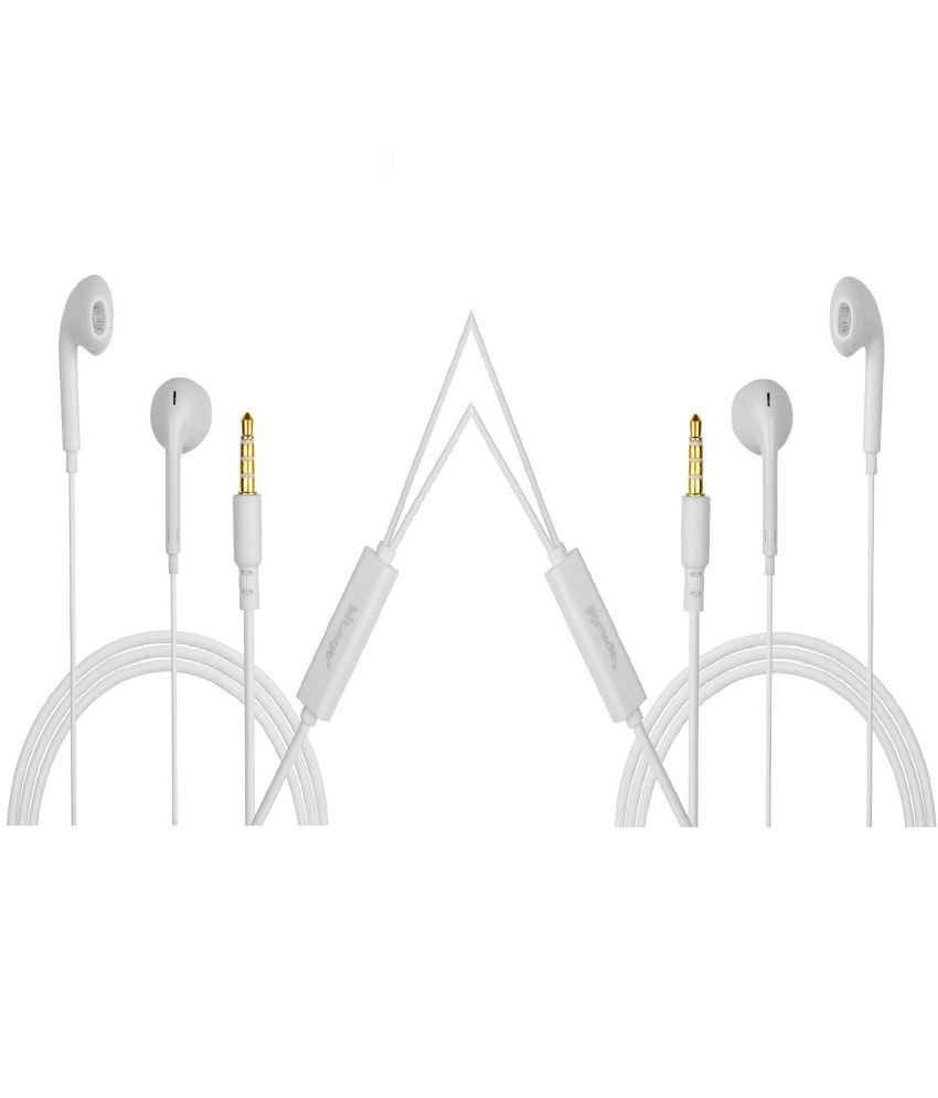     			hitage Combo HAP331EARPHONE In Ear Wired Earphone Hours Playback 3.5 mm IPX4(Splash Proof) Comfortable In Ear Fit -Bluetooth White