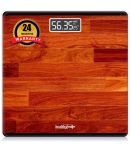 Healthgenie Digital Weight Machine Thick Tempered Glass LCD Display scale-Red Digital Weighing Scale