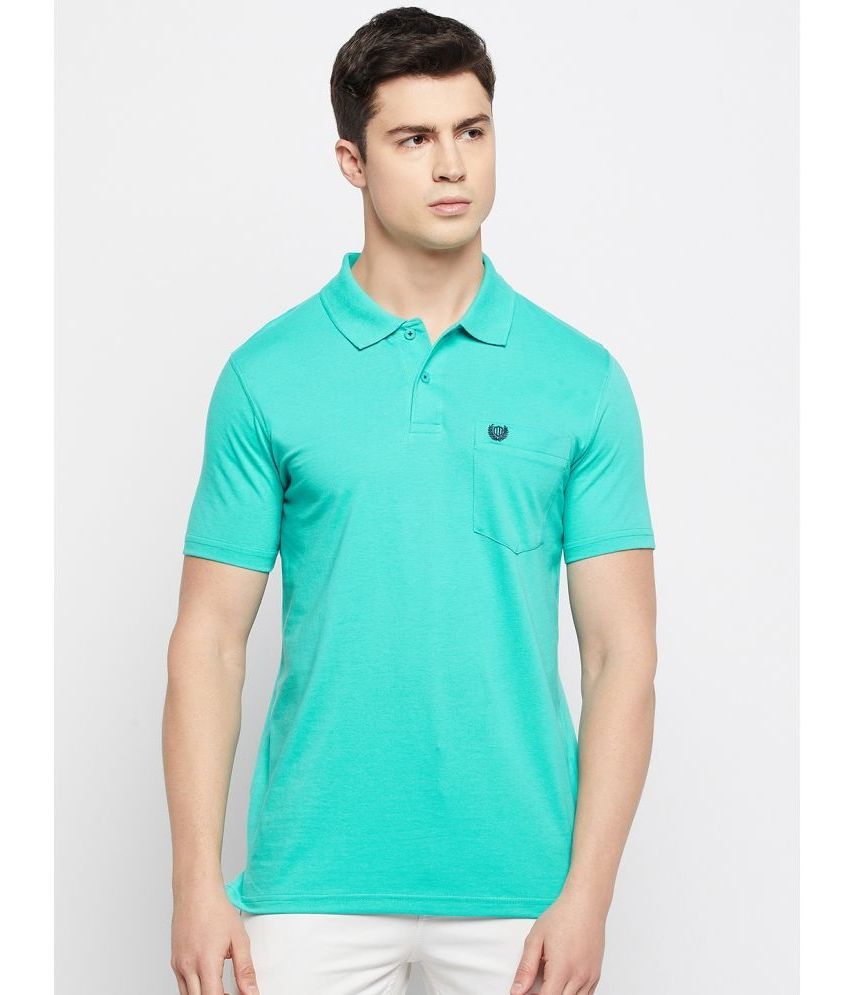     			Duke - Turquoise Cotton Blend Regular Fit Men's Polo T Shirt ( Pack of 1 )