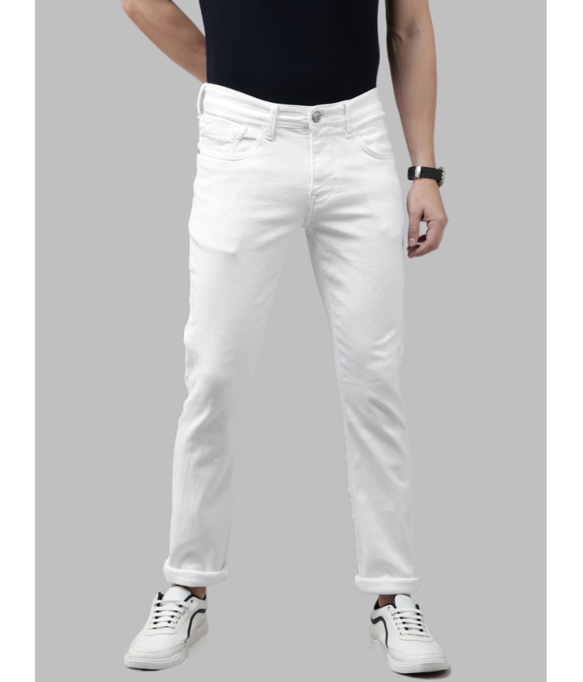     			HALOGEN - White Denim Skinny Fit Men's Jeans ( Pack of 1 )