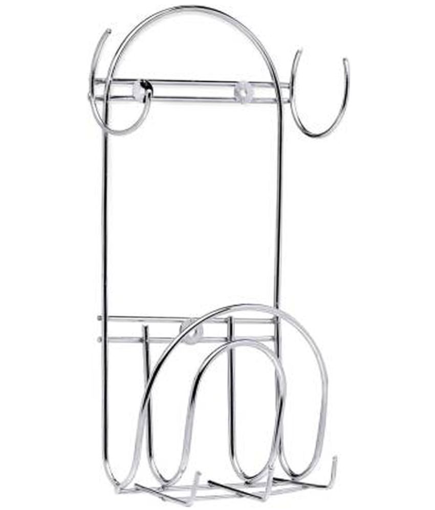     			JISUN - Silver Stainless Steel Storage Racks ( Pack of 1 )