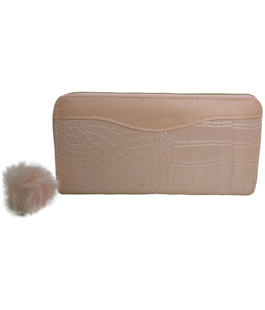     			JMALL - Pink Faux Leather Purse