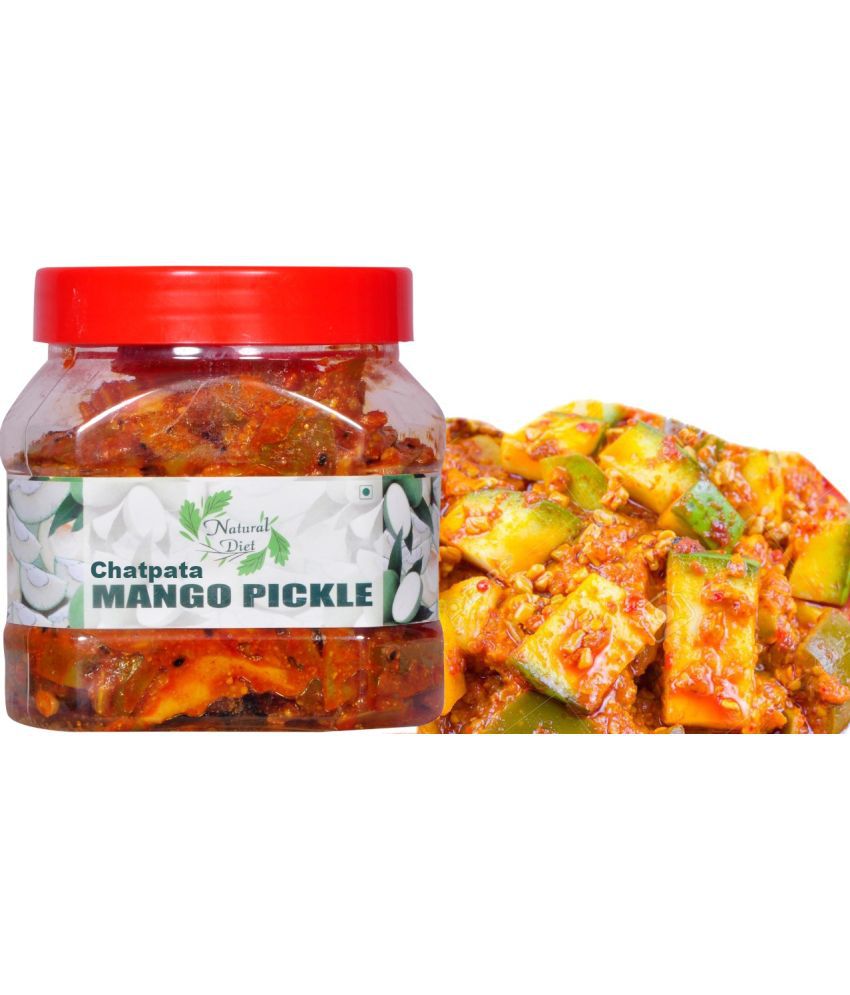     			Natural Diet Chatpata Mango Pickle Aam ka achar (Without Seed) ||Traditional Punjabi Flavor, Tasty & Spicy Pickle 500 g