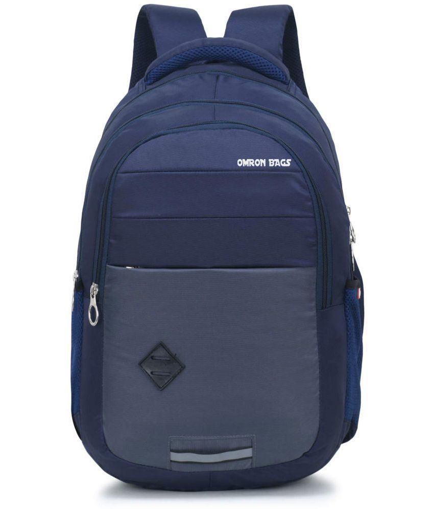     			OMRON BAGS Blue Polyester Backpack ( 28 Ltrs )