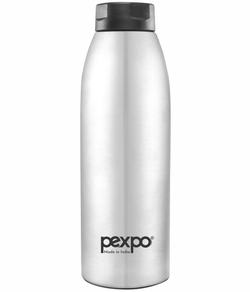     			Pexpo 900ml 24 Hrs Hot and Cold ISI Certified Flask, Bolero Vacuum insulated Bottle (Pack of 1, Silver)