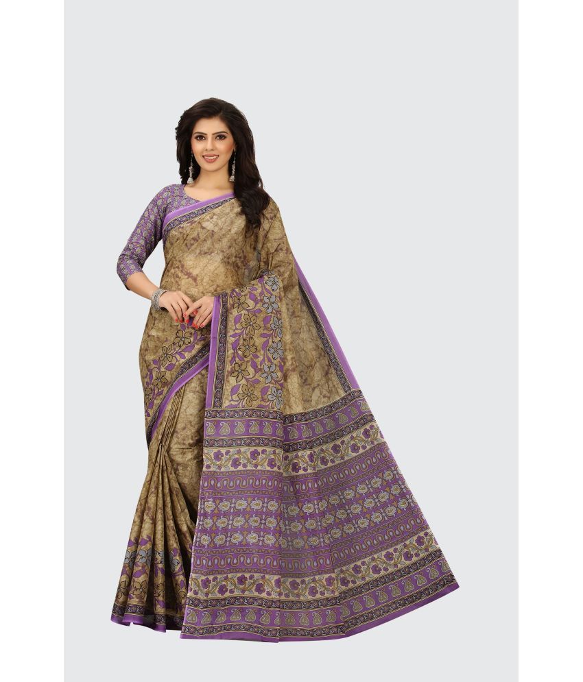     			SHANVIKA - Beige Cotton Saree With Blouse Piece ( Pack of 1 )