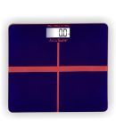 AccuSure Blue & Black Digital Bathroom Weighing Scale, LCD Panel, 6mm Tempered Glass1 Yr Warranty