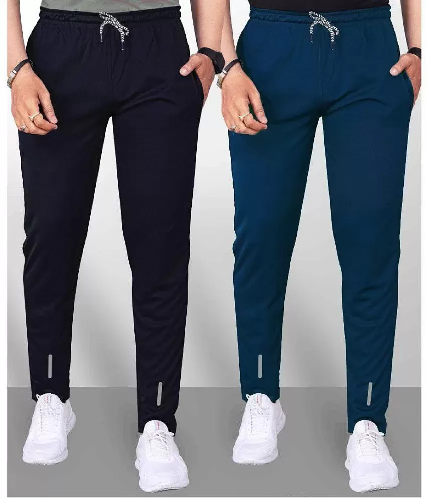Dazzle Sports Wear Solid Men Black Track Pants - Buy Dazzle Sports