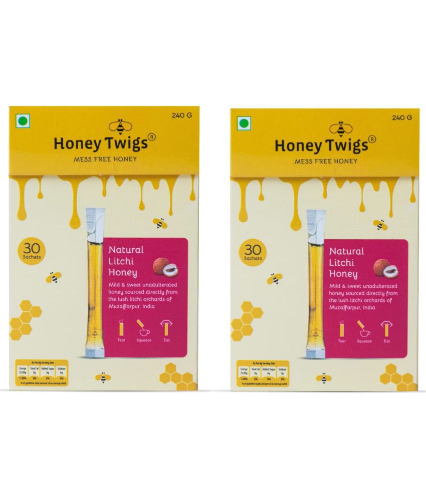     			HONEY TWIGS Honey Litchi 480 g Pack of 2