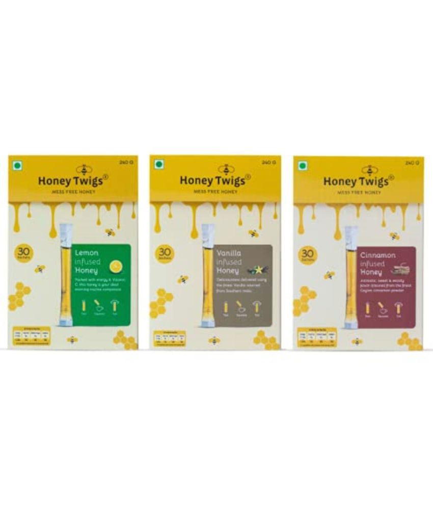     			HONEY TWIGS Honey Litchi 720 g Pack of 3