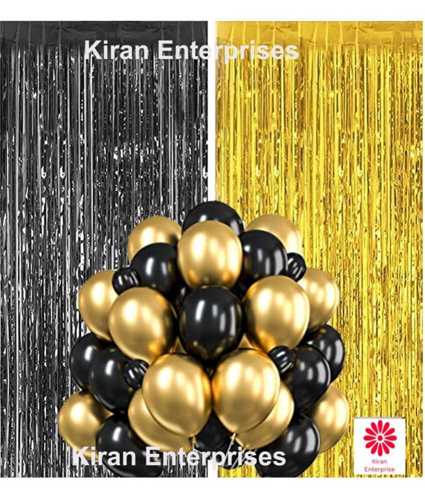     			Kiran Enterprises 2 pc. Foil Fringe Curtain + 30 Metallic Balloon