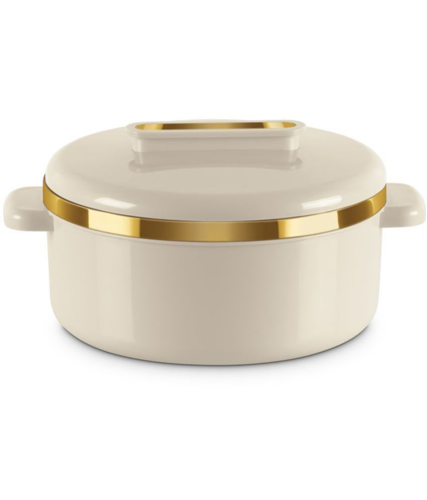     			Milton Curve 2500 Inner Stainless Steel Casserole, 2.15 Litres, Ivory | BPA Free | Food Grade | Easy to Carry | Easy to Store | Chapati | Roti | Curd Maker