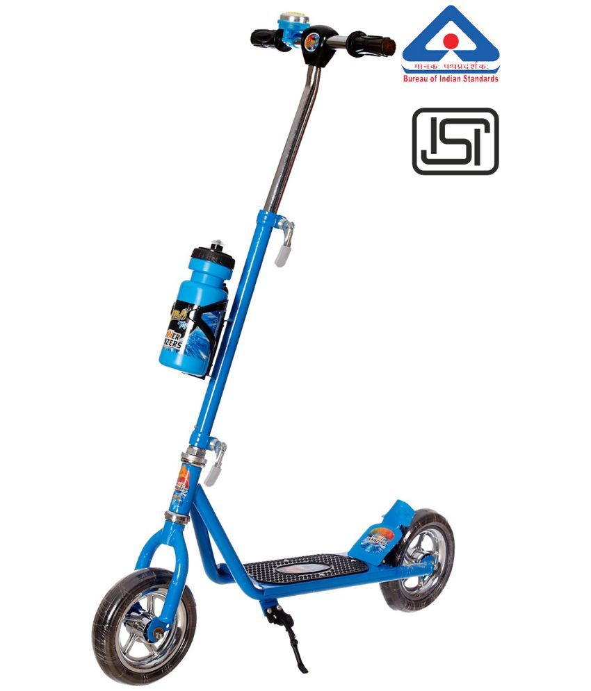     			NHR 2 Wheel Power Ranger Scooter with Sipper, Bell, Side Stand and Height Adjustable Handle for Kids (Upto 12 Years, Capacity 60 kg, Blue)