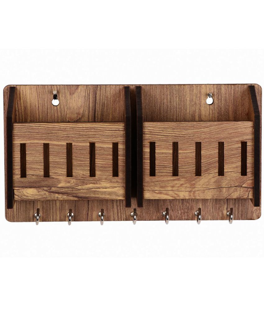     			Suveharts Beige Wood Key Holder - Pack of 1