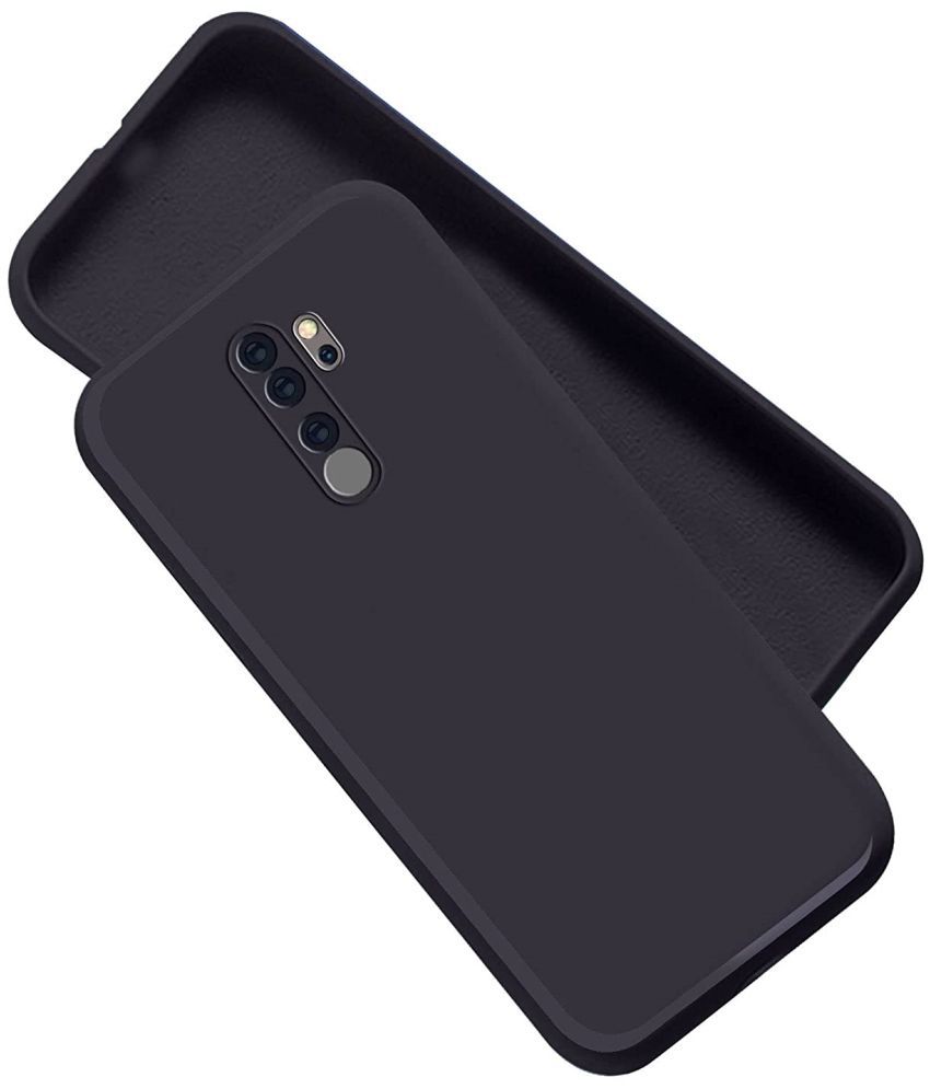     			ZAMN - Black Silicon Plain Cases Compatible For Xiaomi Redmi Note 8 Pro ( Pack of 1 )