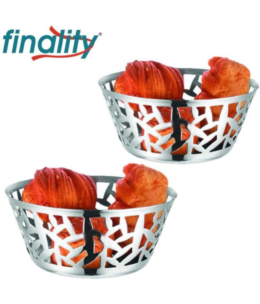 finality - Vanilla bread basket Silver Bread Basket ( Set of 2 )
