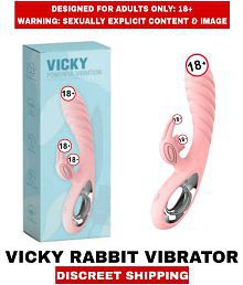 FEMALE ADULT SEX TOYS VICKY LICK RABBIT SILICONE VIBRATOR for Women