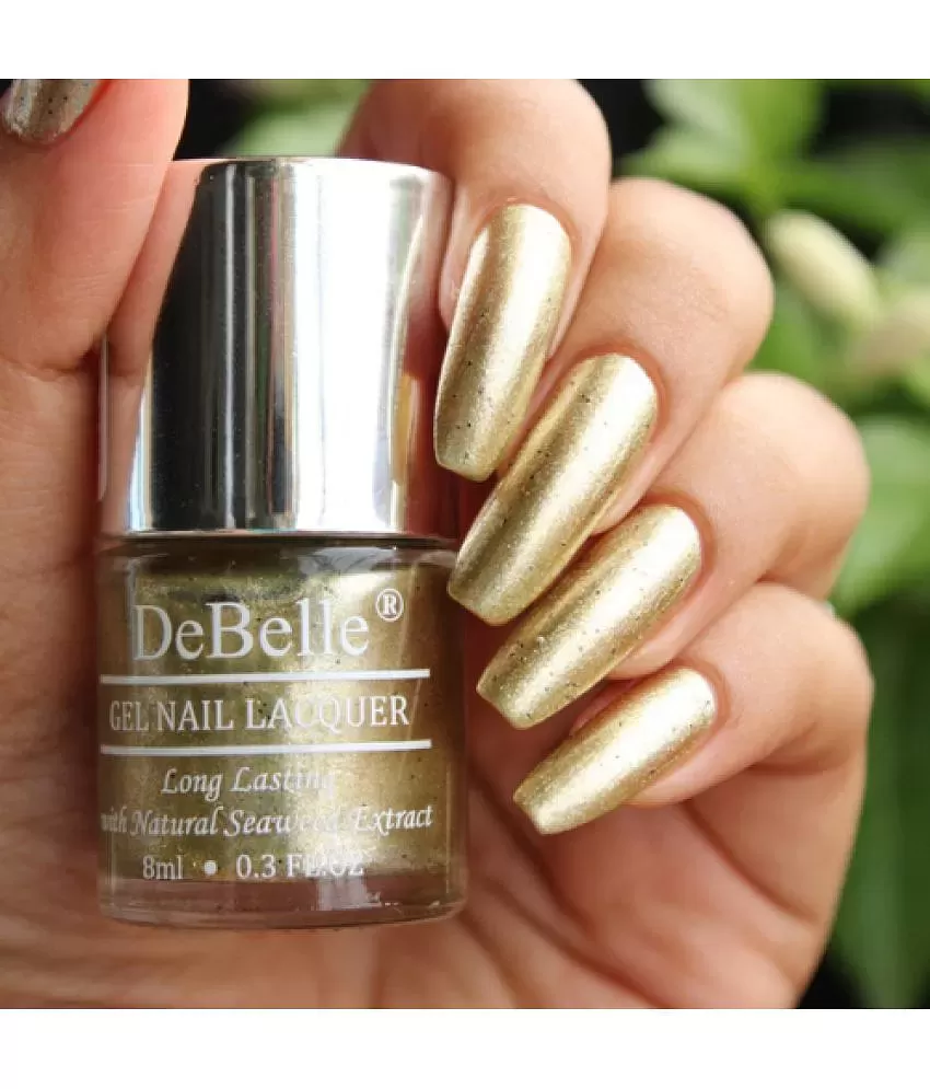 Glitter Nail Polish Combo, Shimmery Finish, Golden sand Glitter (golden  colour)(pack of 4 nailpolish)