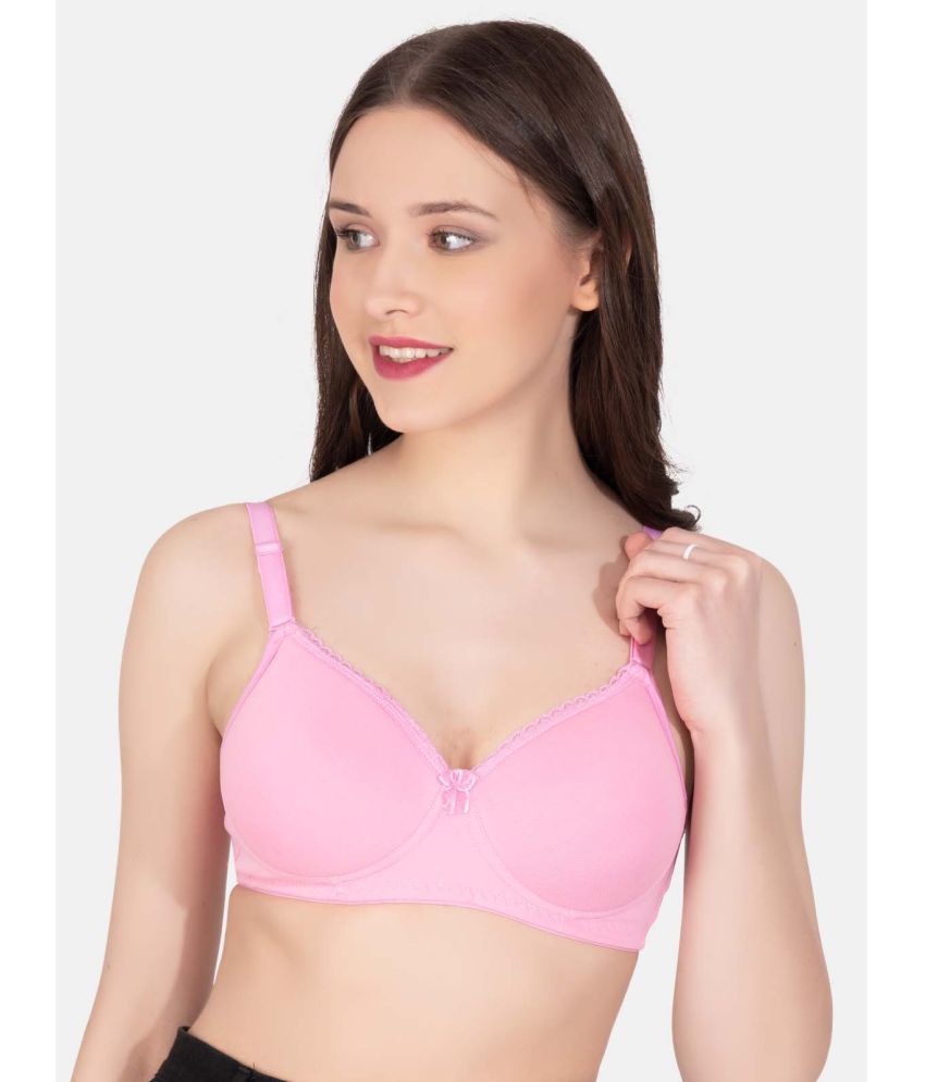     			LACYLUXE - Pink Cotton Blend Lightly Padded Women's Everyday Bra ( Pack of 1 )