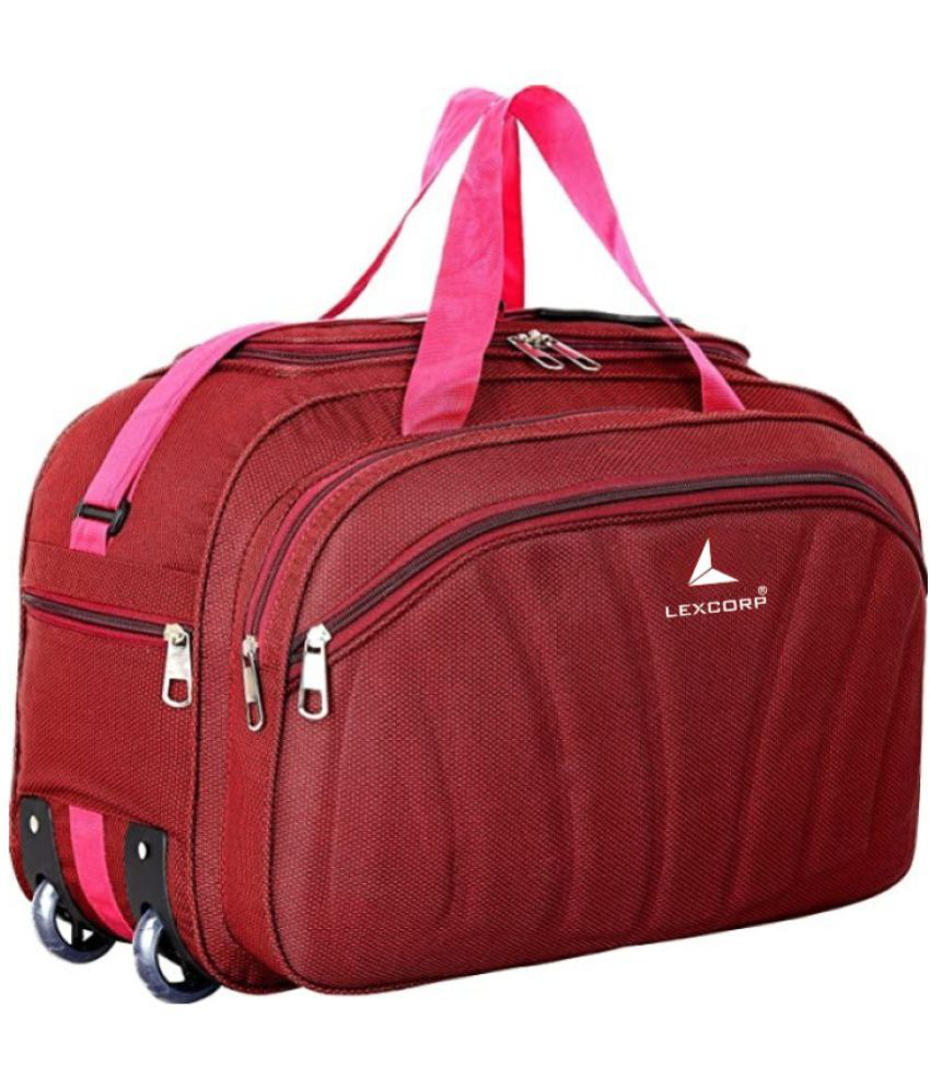     			LEXCORP - Red Polyester Duffle Bag