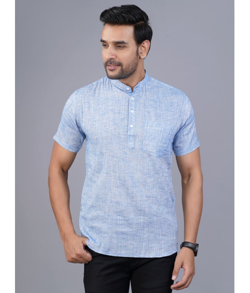     			QuaClo - Blue Cotton Men's Regular Kurta ( Pack of 1 )