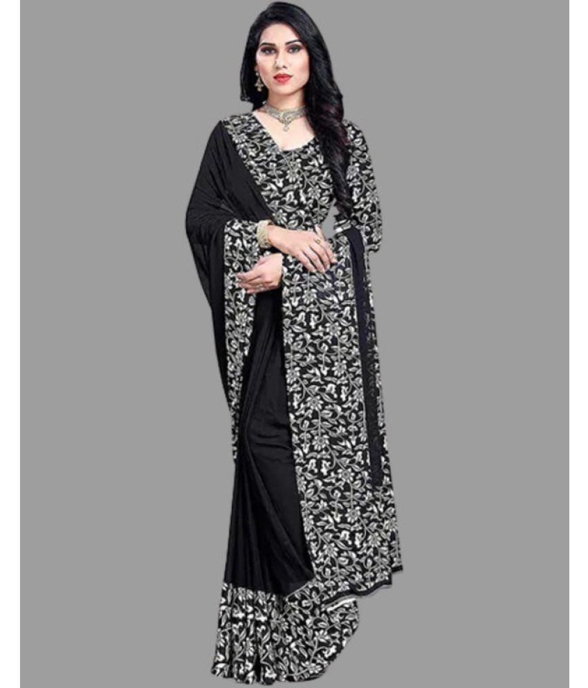     			Sitanjali Lifestyle - Black Georgette Saree With Blouse Piece ( Pack of 1 )